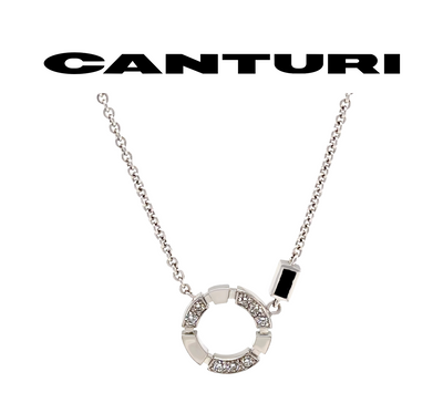 Canturi 18ct White Gold Regina Necklace 0.25ct 6.2g