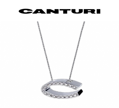 Canturi 18ct White Gold Diamond Pendant Necklace 0.20ct 7.4g