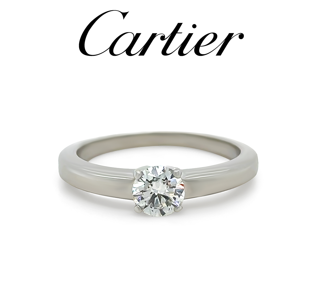 Cartier Platinum Solitaire Diamond Ring Sell Cartier