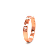 Load image into Gallery viewer, Cartier 18ct Rose Gold C de Cartier Diamond Wedding Band Ring 0.03ct 4g