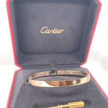 Load image into Gallery viewer, Cartier 18ct Yellow Gold Love Diamond Bracelet Classic Model 0.42ct