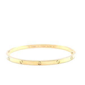 Cartier 18ct Yellow Gold Love Bracelet Small Model 19.31g – Size 17