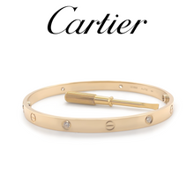 Load image into Gallery viewer, Cartier 18ct Yellow Gold Love Diamond Bracelet Classic Model 0.42ct