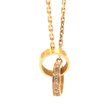 Load image into Gallery viewer, 18ct Yellow Gold Cartier LOVE Semi-Pavé Diamond Necklace 0.22ct 6.58g