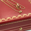 18ct Yellow Gold Cartier LOVE Semi-Pavé Diamond Necklace 0.22ct 6.58g