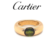 Load image into Gallery viewer, Cartier 18ct Yellow Gold Vintage Ellipse Peridot Ring 2.00ct 22.09g