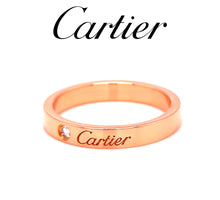 Load image into Gallery viewer, Cartier 18ct Rose Gold C de Cartier Diamond Wedding Band Ring 0.03ct 4g