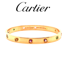 Load image into Gallery viewer, Cartier Pink Gold and Gem Set Bangle, &#39;Love&#39;