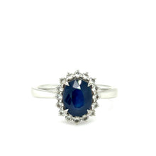 Load image into Gallery viewer, Cerrone 18ct White Gold Sapphire &amp; Diamond Ring 2.22ct 3.8g