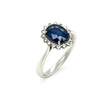 Load image into Gallery viewer, Cerrone 18ct White Gold Sapphire &amp; Diamond Ring 2.22ct 3.8g
