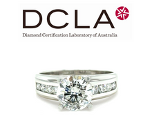 Load image into Gallery viewer, DCLA Platinum Diamond Engagement Ring 2.60ct 6.8g
