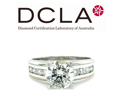 DCLA Platinum Diamond Engagement Ring 2.60ct 6.8g