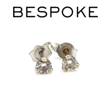Load image into Gallery viewer, Bespoke 18ct White Gold Diamond Stud Earrings 0.20ct