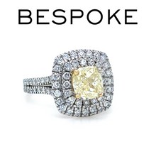 Load image into Gallery viewer, 18ct White Gold Cushion Cut Diamond Halo Ring 1.00ct 6.5g