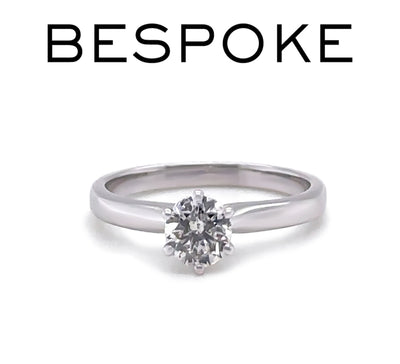 18ct White Gold Round Brilliant Cut Diamond Ring 0.51ct 2.81g