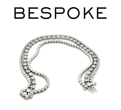 18ct White Gold Diamond Tennis Bracelet 5.52ct 29.0g