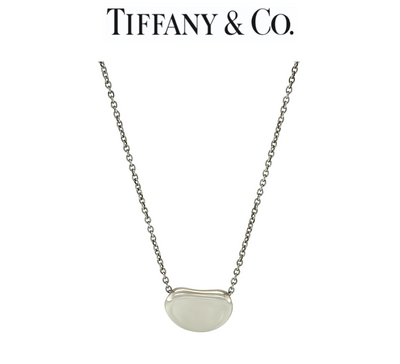 Tiffany & Co. Silver Elsa Peretti Bean Design Pendant Necklace 3.06g