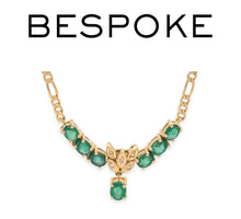 Load image into Gallery viewer, 18ct Yellow Gold Emerald &amp; Diamond Pendant Necklace 1.40ct 7.4g
