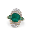 14ct Yellow Gold Emerald & Diamond Set 