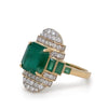 14ct Yellow Gold Emerald & Diamond Set 