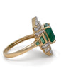 14ct Yellow Gold Emerald & Diamond Set 