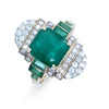 14ct Yellow Gold Emerald & Diamond Set 