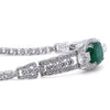 Bespoke 14ct White Gold Emerald & Diamond 