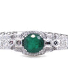 Bespoke 14ct White Gold Emerald & Diamond 