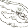 Georg Jensen Sterling Silver Daisy Long Necklace 12.5g