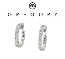 Load image into Gallery viewer, Gregory Diamond Hoop Earrings 1.50ct