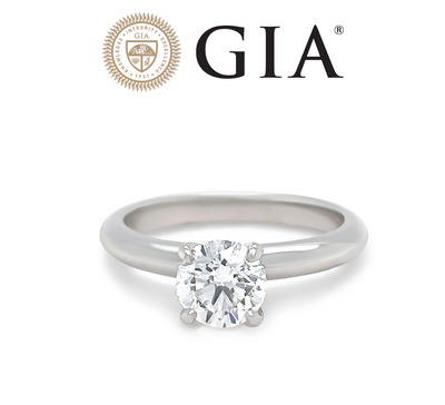 GIA 18ct White Gold Diamond Engagement Ring 0.72ct