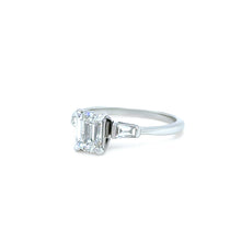 Load image into Gallery viewer, GIA 14ct White Gold Emerald Cut Diamond Ring 1.27ct 2.5g