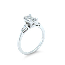 Load image into Gallery viewer, GIA 14ct White Gold Emerald Cut Diamond Ring 1.27ct 2.5g