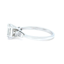 Load image into Gallery viewer, GIA 14ct White Gold Emerald Cut Diamond Ring 1.27ct 2.5g