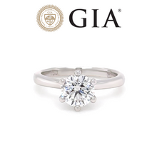 Load image into Gallery viewer, GIA 18ct White Gold Diamond Engagement Ring 1.01ct 3.62g