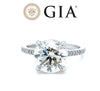 18ct White Gold Round Brilliant Cut Diamond Ring 4.42ct 5.42g