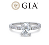 GIA Platinum Oval Cut Diamond Ring 1.22ct 3.92g
