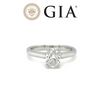 GIA Platinum Oval Brilliant Cut Diamond Solitaire Ring 0.80ct 4.08g