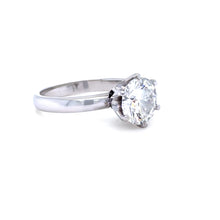 Load image into Gallery viewer, GIA Platinum Round Brilliant Cut Diamond Engagement Ring 1.56ct
