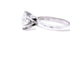 GIA Platinum Round Brilliant Cut Diamond Engagement Ring 1.56ct