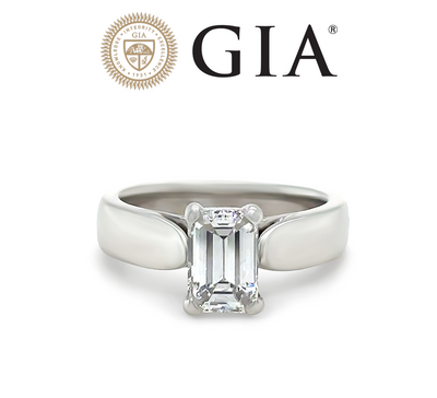 GIA 18ct White Gold Diamond Engagement Ring 1.21ct