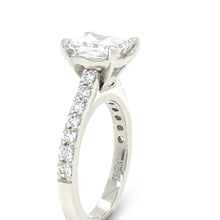 Load image into Gallery viewer, GIA Platinum Princess Cut Diamond Engagement Ring 3.02ct 7.9g