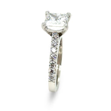 Load image into Gallery viewer, GIA Platinum Princess Cut Diamond Engagement Ring 3.02ct 7.9g