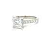 GIA Platinum Princess Cut Diamond Engagement Ring 3.02ct 7.9g