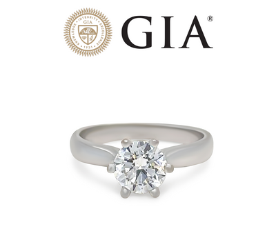 GIA 18ct White Gold Diamond Engagement Ring 0.80ct