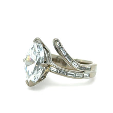 Load image into Gallery viewer, GIA 14ct White Gold Marquise Diamond Ring 3.52ct