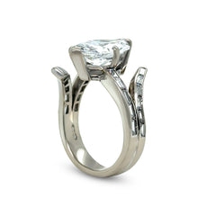 Load image into Gallery viewer, GIA 14ct White Gold Marquise Diamond Ring 3.52ct