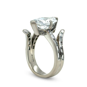 GIA 14ct White Gold Marquise Diamond Ring 3.52ct