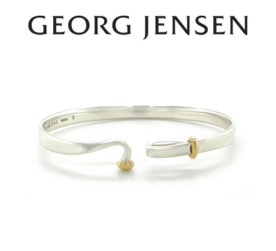 Georg Jensen 18ct Yellow Gold and Sterling Silver Torun Bracelet 15g