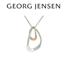 Load image into Gallery viewer, Georg Jensen 18ct Rose Gold &amp; Sterling Silver Offspring Necklace 6.22g